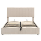 Mordern Upholstered Platform bed with a Hydraulic Storage System
