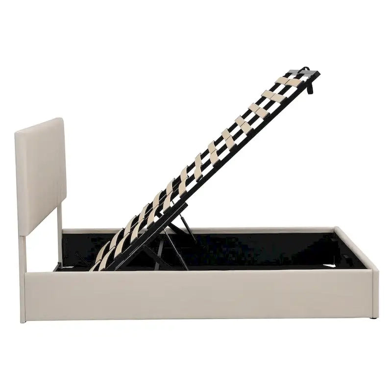 Mordern Upholstered Platform bed with a Hydraulic Storage System