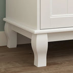 Home Traditional 2 Drawer Freestanding Wood Armoire in White Lacquer - 63Wx71.3
