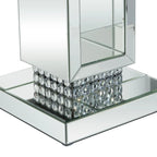 Glass Mirrored Pedestal Table - Silver - Roche River Decor - 12Wx12Lx28H
