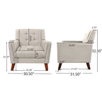 Candace Mid-century Modern Armchair by Christopher Knight Home - 32.28W x 31.50L x 32.68H