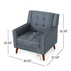 Candace Mid-century Modern Armchair by Christopher Knight Home - 32.28W x 31.50L x 32.68H