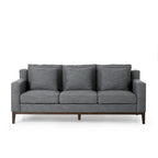 Elliston Fabric Contemporary 3-seater Sofa with Accent Pillows by Christopher Knight Home
