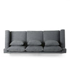 Elliston Fabric Contemporary 3-seater Sofa with Accent Pillows by Christopher Knight Home