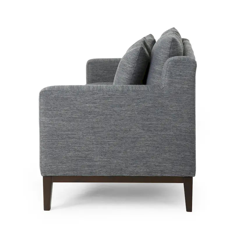 Elliston Fabric Contemporary 3-seater Sofa with Accent Pillows by Christopher Knight Home