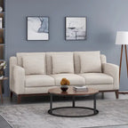 Elliston Fabric Contemporary 3-seater Sofa with Accent Pillows by Christopher Knight Home