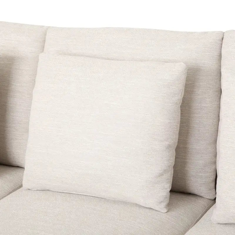 Elliston Fabric Contemporary 3-seater Sofa with Accent Pillows by Christopher Knight Home