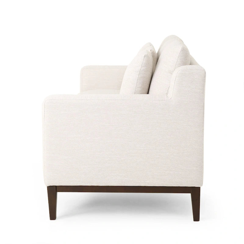 Elliston Fabric Contemporary 3-seater Sofa with Accent Pillows by Christopher Knight Home