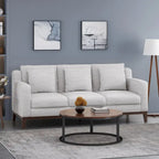 Elliston Fabric Contemporary 3-seater Sofa with Accent Pillows by Christopher Knight Home