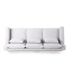 Elliston Fabric Contemporary 3-seater Sofa with Accent Pillows by Christopher Knight Home