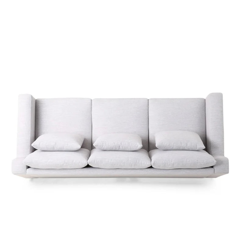 Elliston Fabric Contemporary 3-seater Sofa with Accent Pillows by Christopher Knight Home