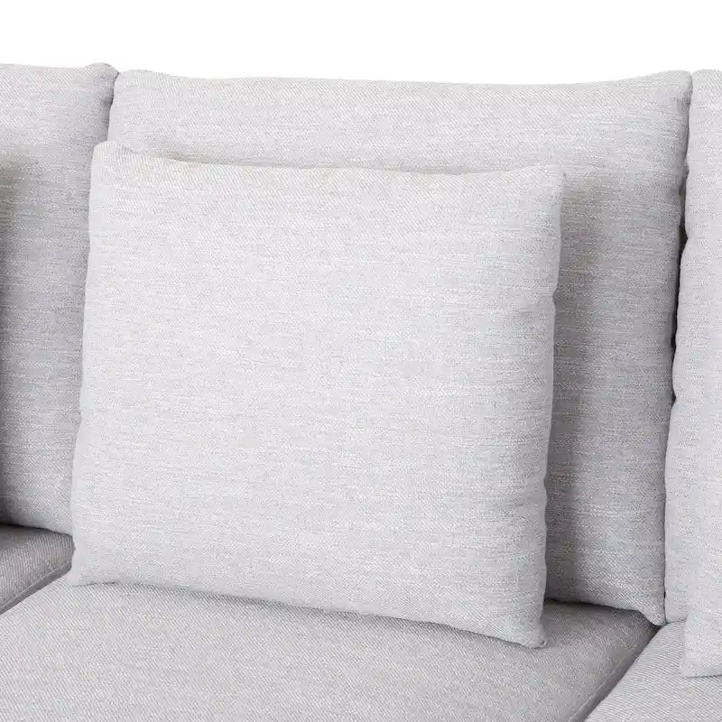 Elliston Fabric Contemporary 3-seater Sofa with Accent Pillows by Christopher Knight Home