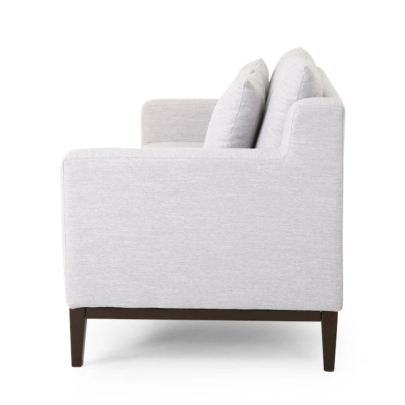 Elliston Fabric Contemporary 3-seater Sofa with Accent Pillows by Christopher Knight Home