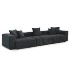 143 inch Sofa Couch- Deep Seat Sofa with 5 Pillows, 3 Seater Couch with Corduroy Fabric, Modern Sofas for Living Room