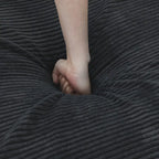 143 inch Sofa Couch- Deep Seat Sofa with 5 Pillows, 3 Seater Couch with Corduroy Fabric, Modern Sofas for Living Room