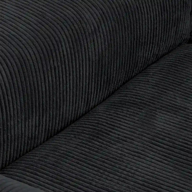 143 inch Sofa Couch- Deep Seat Sofa with 5 Pillows, 3 Seater Couch with Corduroy Fabric, Modern Sofas for Living Room