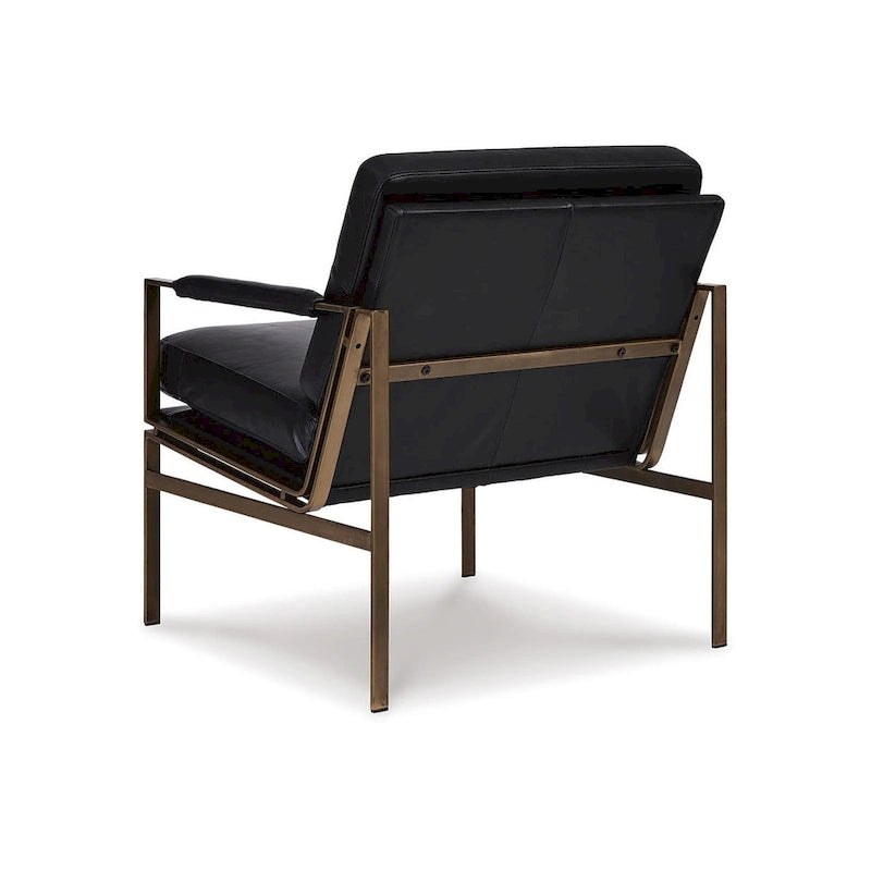 Signature Design by Ashley Puckman Mid Century Modern Leather Accent Chair - 29 W x 31.5 D x 34.25 H