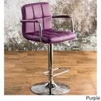 Corvelli Modern Adjustable Swivel Faux Leather Barstool by Furniture of America