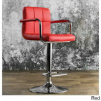 Corvelli Modern Adjustable Swivel Faux Leather Barstool by Furniture of America
