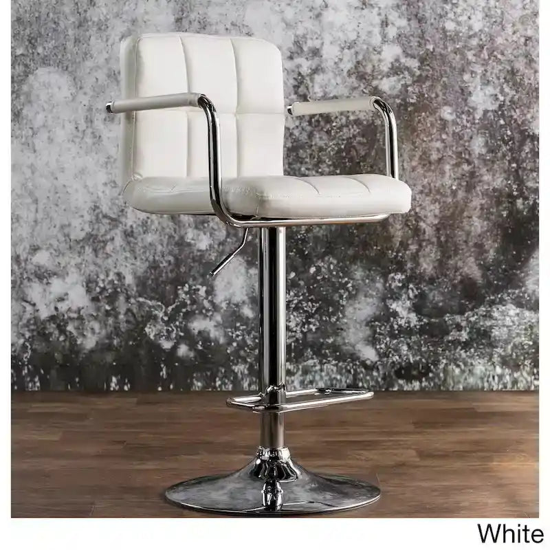 Corvelli Modern Adjustable Swivel Faux Leather Barstool by Furniture of America