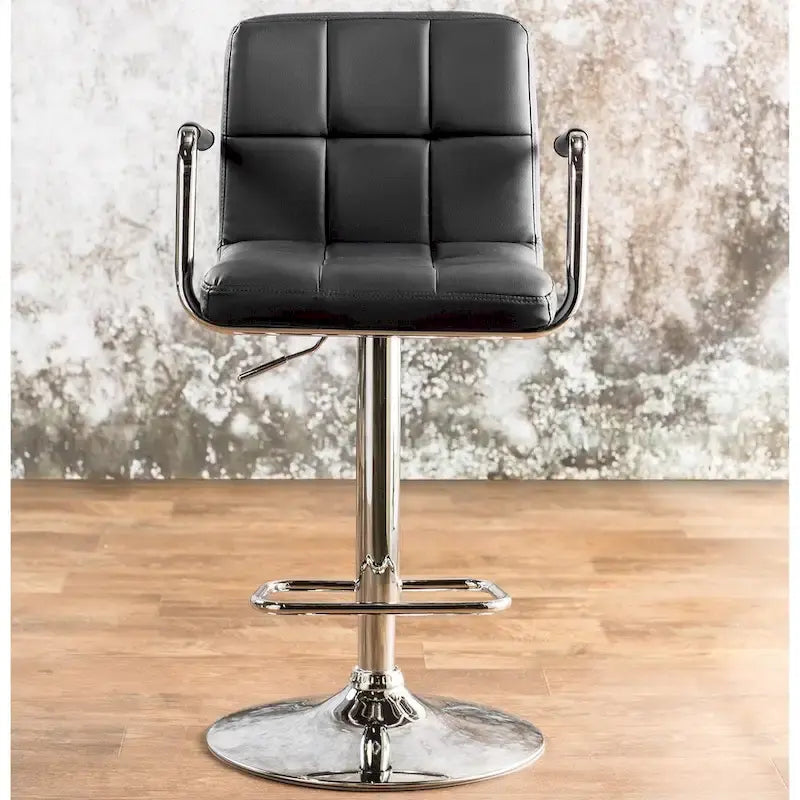 Corvelli Modern Adjustable Swivel Faux Leather Barstool by Furniture of America