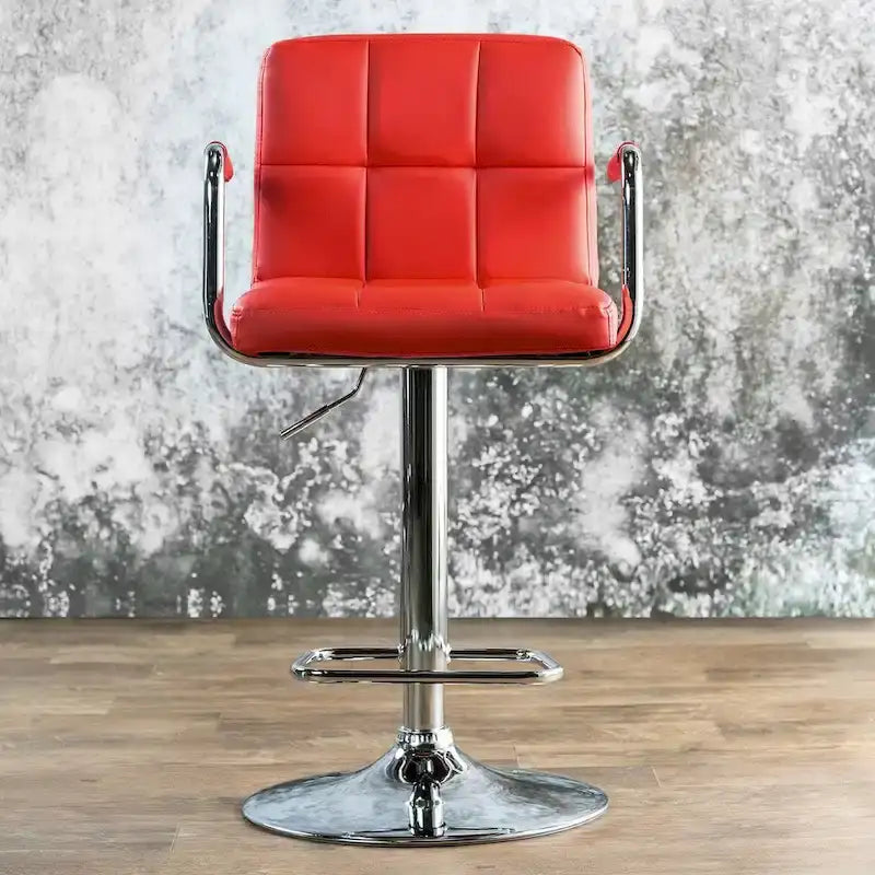 Corvelli Modern Adjustable Swivel Faux Leather Barstool by Furniture of America