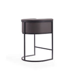 Manhattan Comfort Cosmopolitan 33.8 in. Black Metal Counter Height Bar Stool (Set of 3)
