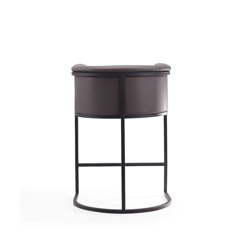 Manhattan Comfort Cosmopolitan 33.8 in. Black Metal Counter Height Bar Stool (Set of 3)
