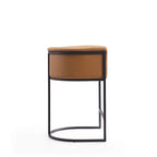 Manhattan Comfort Cosmopolitan 33.8 in. Black Metal Counter Height Bar Stool (Set of 3)