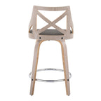 The Gray Barn Charlotte 24 Fixed-Height Counter Stool with Bent Wood Legs (Set of 2)