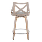 The Gray Barn Charlotte 24 Fixed-Height Counter Stool with Bent Wood Legs (Set of 2)