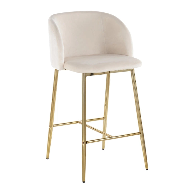 Silver Orchid Harding Velvet Counter Stool (Set of 2)