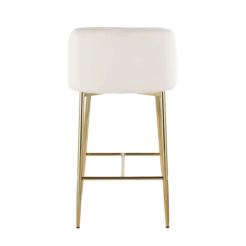 Silver Orchid Harding Velvet Counter Stool (Set of 2)