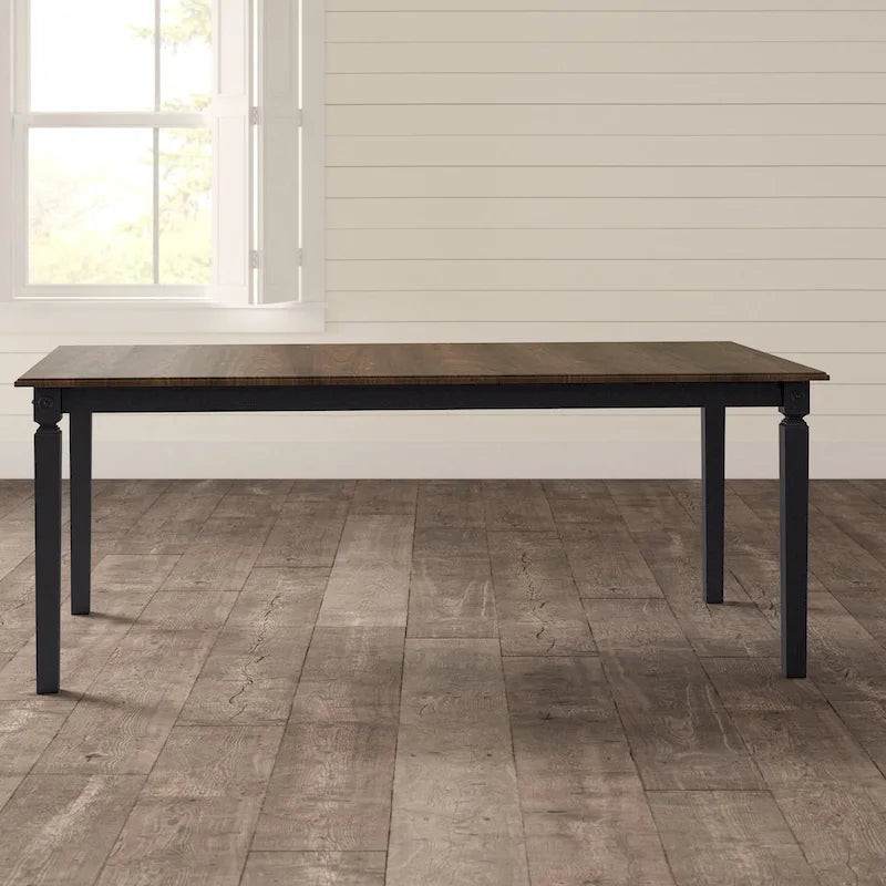 Glennwood Rubbed Black and Charcoal Rectangle Dining Table