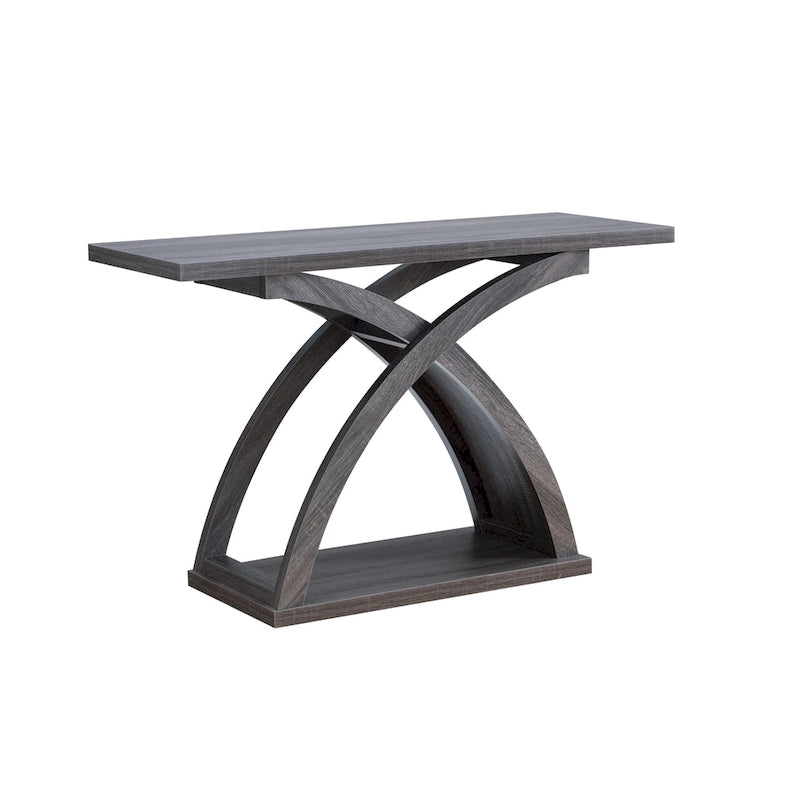 DH BASIC Transitional Distressed Grey 47-inch 1-Shelf Sofa Table by Denhour