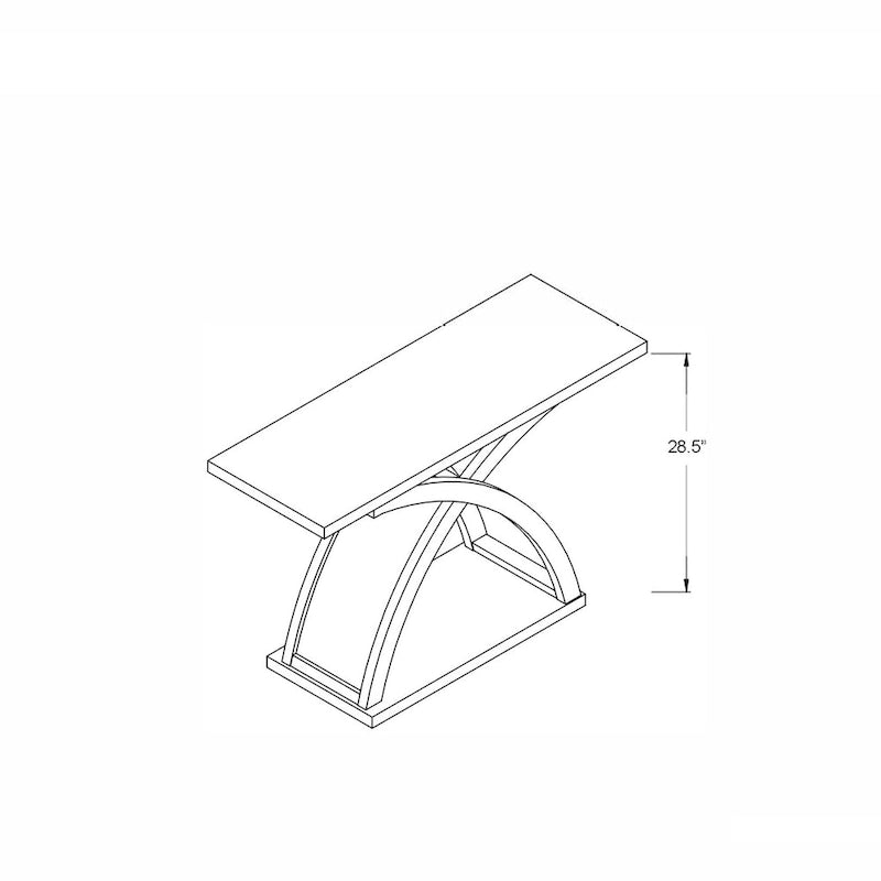 DH BASIC Transitional Distressed Grey 47-inch 1-Shelf Sofa Table by Denhour