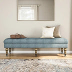 Copper Grove Pereiaslav 62-inch Tufted Light Blue Bench