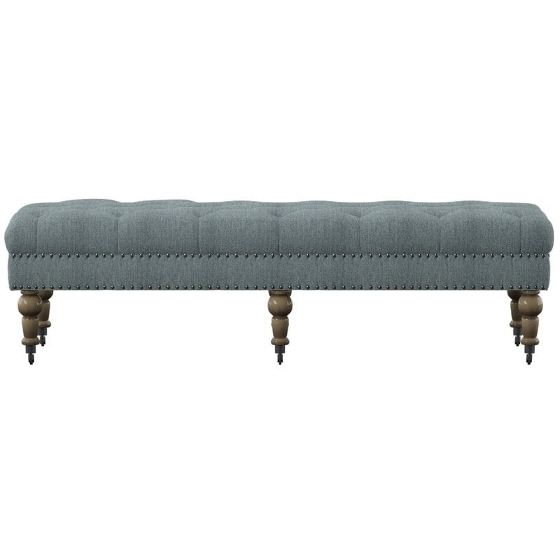 Copper Grove Pereiaslav 62-inch Tufted Light Blue Bench