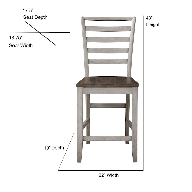 Steve Silver Aldrich Two-tone 7-piece Counter Dining Set