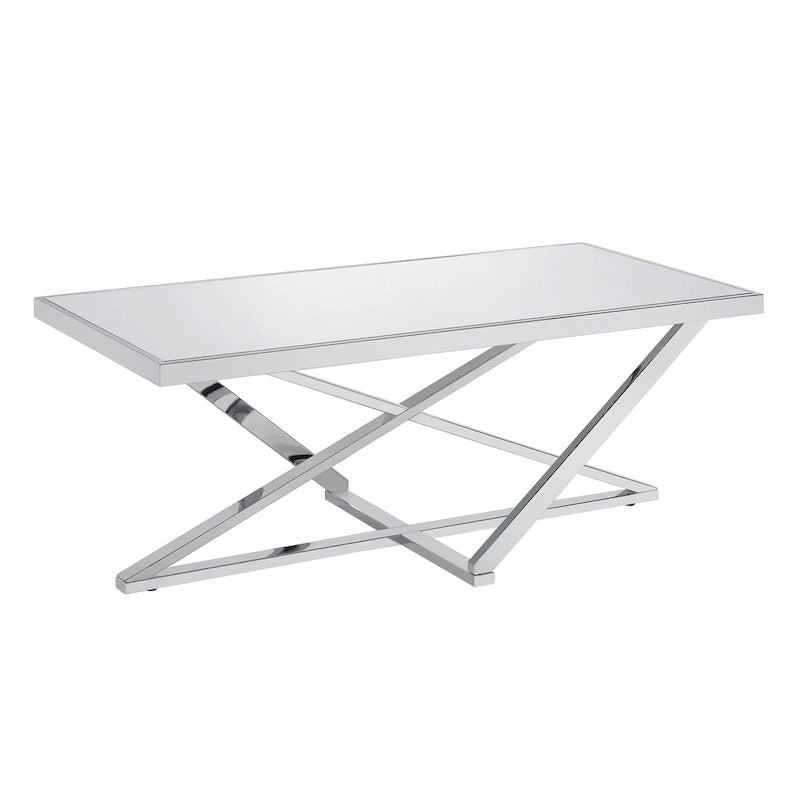 Marchat Glam Chrome 47-inch Mirror Top Coffee Table by Furniture of America