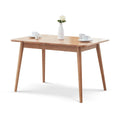Nestfair Natural Solid Oak Wood Telescopic Meet Dining Table - N/A