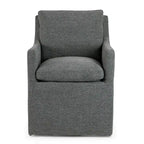 Axel Gray Fabric Accent Chair with Down Feathers