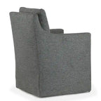 Axel Gray Fabric Accent Chair with Down Feathers