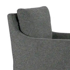 Axel Gray Fabric Accent Chair with Down Feathers
