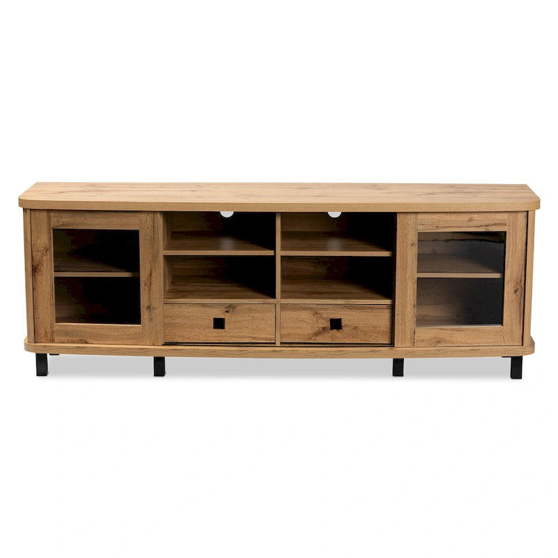 Walda Modern and Contemporary Wood TV Stand with 2-Drawer
