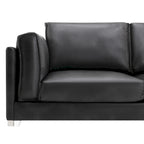 Morden Fort L-Shaped Sofa Sectional Faux Leather Couch for Living Room