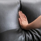 Morden Fort L-Shaped Sofa Sectional Faux Leather Couch for Living Room