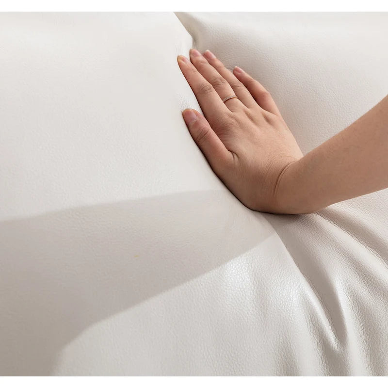 Morden Fort L-Shaped Sofa Sectional Faux Leather Couch for Living Room