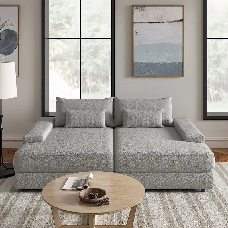 Conradus Modren Oversize 57 Deep Square Arm Sofa by HULALA HOME