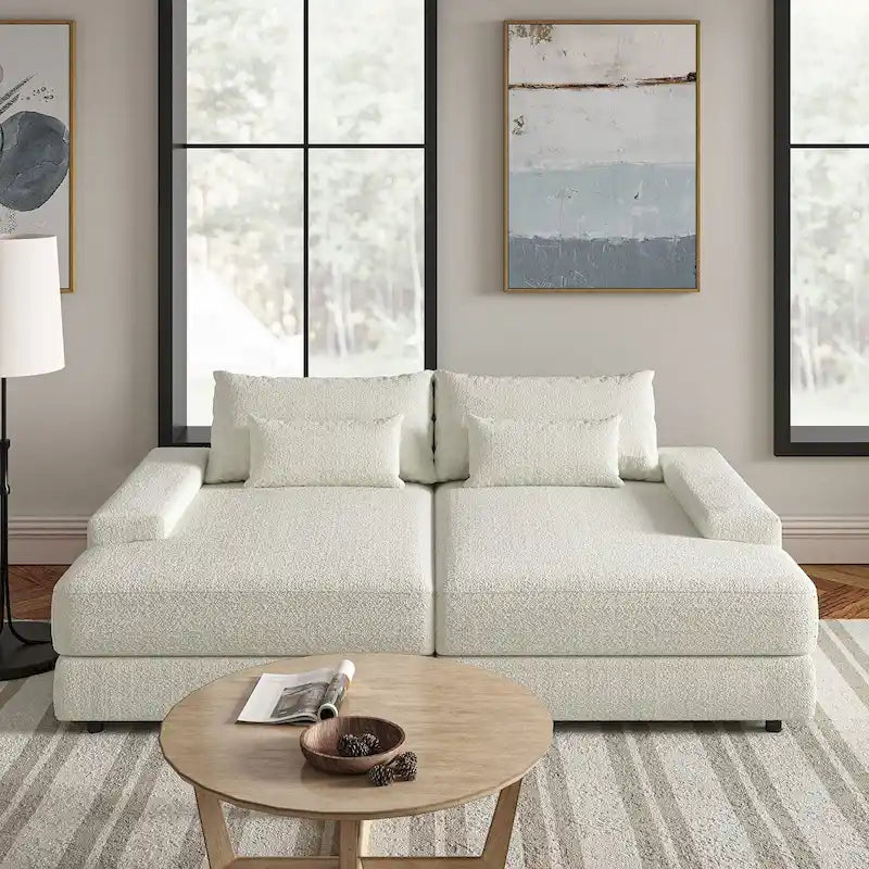 Conradus Modren Oversize 57 Deep Square Arm Sofa by HULALA HOME